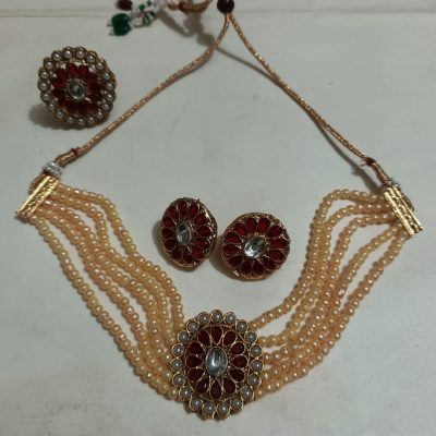 Brass Red, Gold Jewel Set