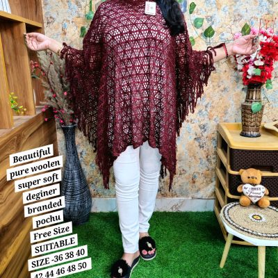 stylish color women Woolen Poncho