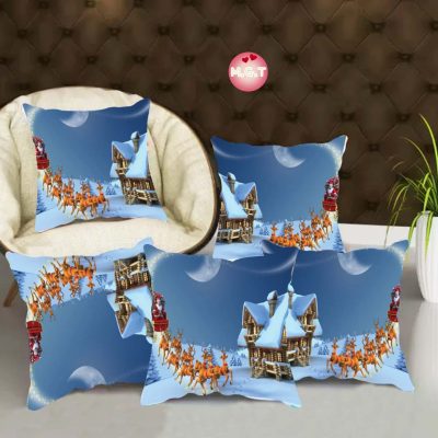 Sofa Pillow set with beautiful Winter blue print