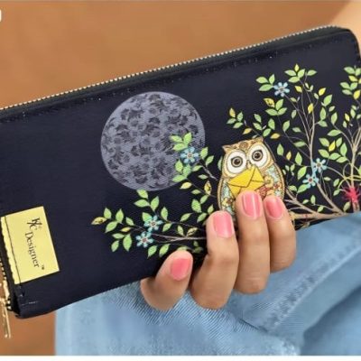 Black color printed women Wallet