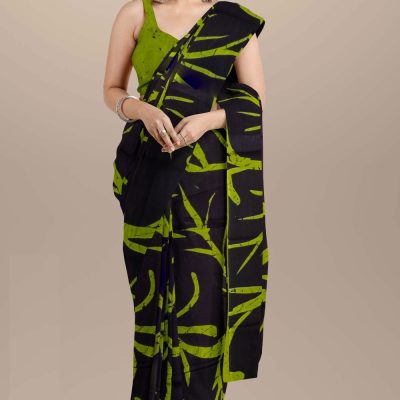 beautiful Printed Cotton Mulmul Saree