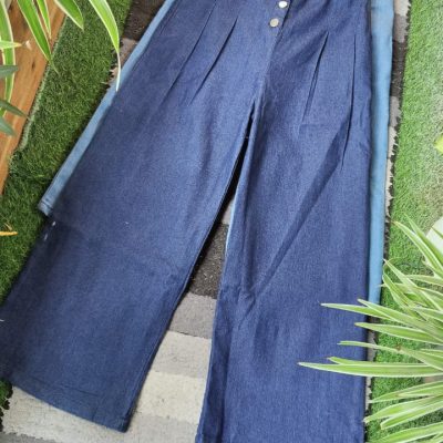 FLARED DENIM PANTS