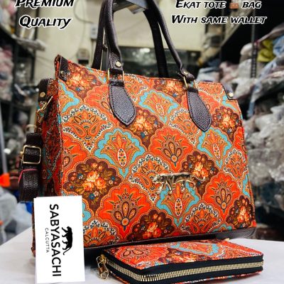 Sabyasachi 2 piece combo tote-bag and wallet