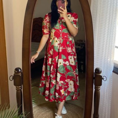 Floral print gown kurta Dress