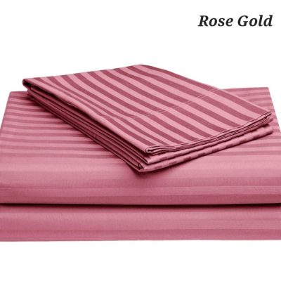 Pink color Pure satin Soft Bed Sheet with pillow cover