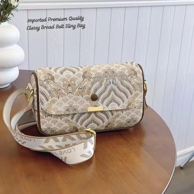 Classy Broad Belt Sling Bag