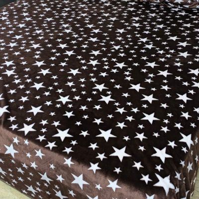 stylish STAR printed double bed sheet with matching pillow cover