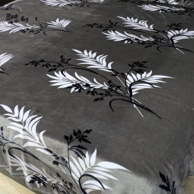 Dark color Printed double bed sheet set with pillow cover