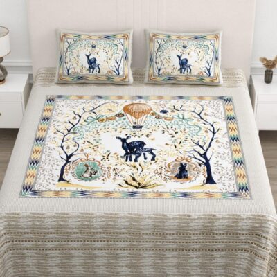 Cotton Double bedsheet with pillow cover