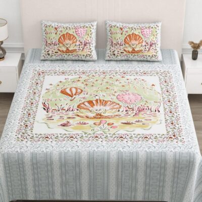 Cotton Double bedsheet with pillow cover
